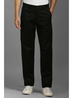 Louis Philippe - Men Black Solid Casual Trouser
