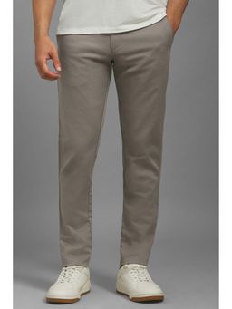 Louis Philippe - Men Grey Solid Casual Trouser