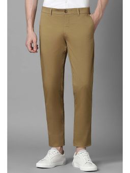Louis Philippe - Men Khaki Solid Casual Trouser