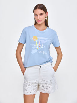 Cover Story - Blue Capri Surf Regular Tee