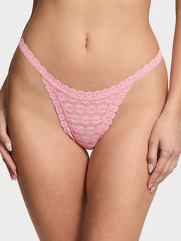 Victoria's Secret - The Lacie Daisy Lace String Thong Panty Pink