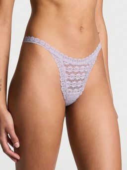 Victoria's Secret - The Lacie Daisy Lace String Thong Panty Lavender
