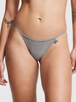 Victoria's Secret - PINK Cotton V-String Panty - Grey