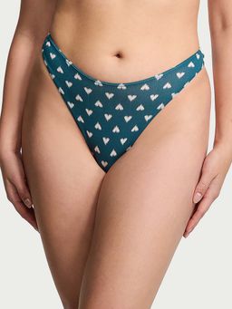 Victoria's Secret - Stretch Cotton High-Leg Scoop Thong Panty - Teal