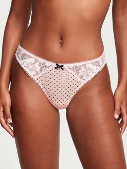 Victoria's Secret - Body by Victoria Smooth and Lace Thong Panty - Beige