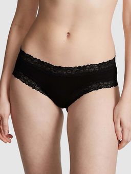 Victoria's Secret - PINK Wink Lace-Trim Cheeky Panty - Black