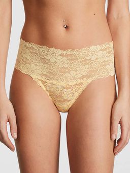 Victoria's Secret - PINK Wink Wide-Waist Thong Panty - Beige