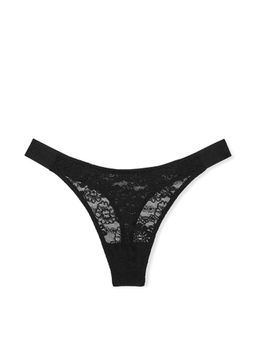 Victoria's Secret - PINK Wink Logo High-Leg Thong Panty - Black