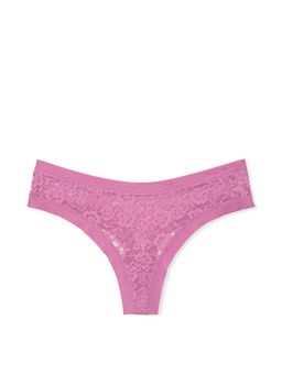 Victoria's Secret - No-Show Lace Thong Panty - Purple