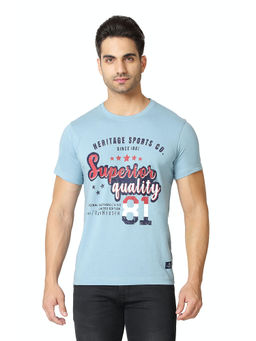 Van Heusen Innerwear - Athleisure Men Crew Neck & Short Sleeve T-Shirt - Vapour Blue Hs