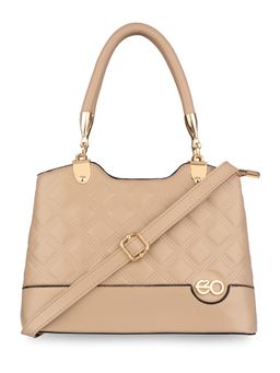 E2O - Fancy Beige Textured Handbag With Detailing For Women's