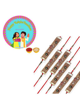 Accessher - Elegant and Stylish Rakhi for Beloved Brother Pack of 6