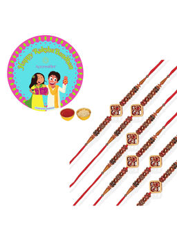 Accessher - Designer Rakhi for Beloved Brother Pack of 6