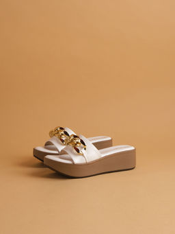 ERIDANI - Embellished White Antara Wedges