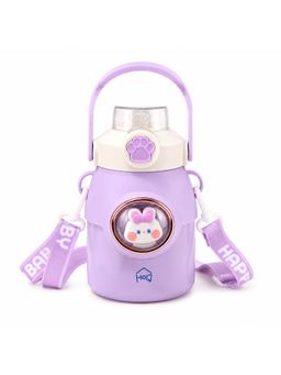 House of Quirk - Purple Buddy Bottle Stainless Steel Insulated Kids Water Bottle With Handle