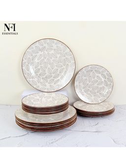 NFI Essentials - 18 Pcs Ceramic Dinner Set For Dining Set