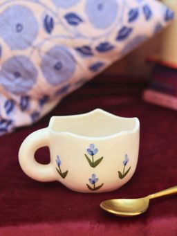 WEAVING HOMES - Blue Tulip Mug 220Ml Microwave & Dishwasher Safe