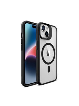 DailyObjects - Black Hybrid Clear Magsafe Phone Case Cover