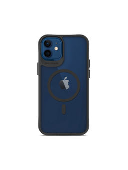 DailyObjects - Black Hybrid Clear Magsafe Phone Case Cover (iPhone 12)