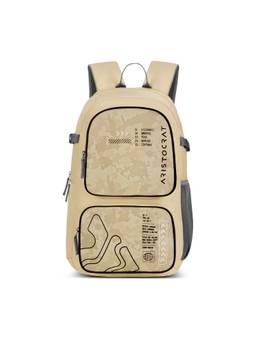 Aristocrat - Unisex Terrain Beige 17" Compatible Laptop Backpack (One Size)