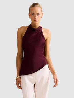 Forever New - Skyler Halter Satin Top