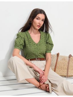 U.S. POLO ASSN. - Women Women's Floral Schiffili Regular Fit Top