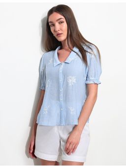 U.S. POLO ASSN. - Flat Collar Floral Embroidered Shirt