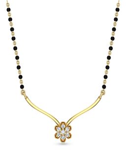 DISHIS - 14k BIS Hallmark Yellow Gold and Diamond Tanmaniya Pendant