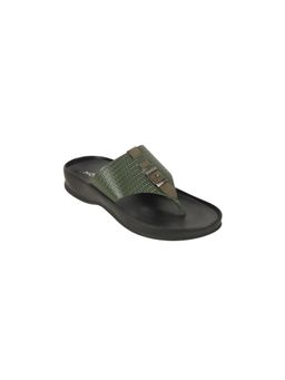 Mochi - Men Green Leather Casual Sandals