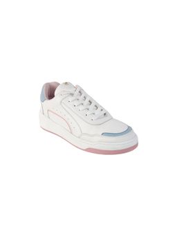 Metro - Women White Lace Up Casual Sneakers