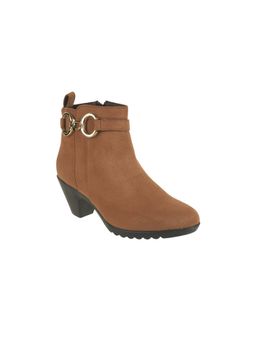 Metro - Women Faux Leather Brown Casual Boots