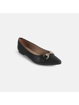 Mochi - Women Black Slip On Casual Ballerina