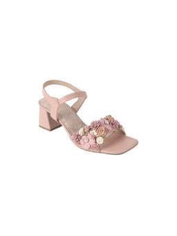 Mochi - Women Pink Back Strap Casual Sandal Heels