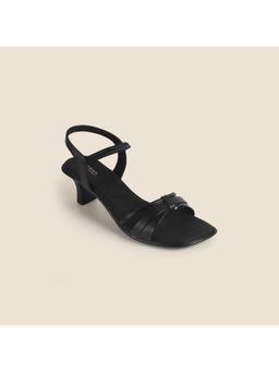 Metro - Women Black Back Strap Casual Sandal Heels