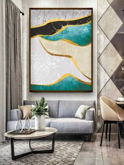 The Art House - Yellow Green Abstract Painting Wall Art