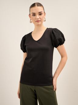 SALT Attire - Broderie Schiffli Insert Top