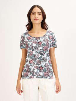 SALT Attire - Femme Tee Floral Petal Sleeves T-Shirt