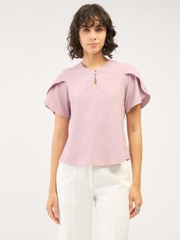 SALT Attire - Purple Haze Petal Sleeves Top