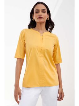 SALT Attire - Tangelo Neck Band Detail Top