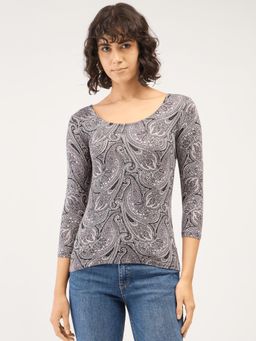 SALT Attire - Tender Paisley Round Neck T-Shirt