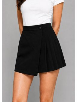 Twenty Dresses by Nykaa Fashion - Womens Black Pleated A-Line Wrap Skirt