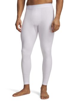 Under Armour - White Solid Plain Polyester Tights