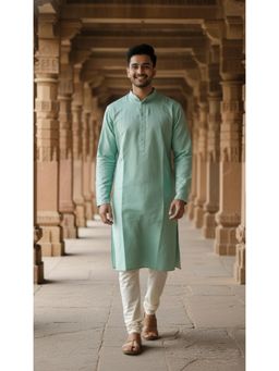 Gahan - Mens Cotton Kurta with Chudidar Featuring
