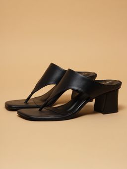 ERIDANI - Women Dorothy Black Thong Black Heels