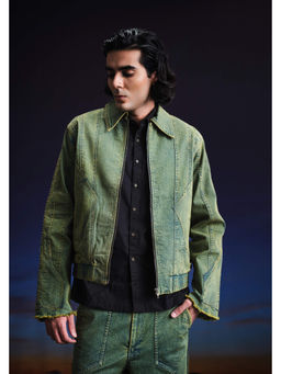 THNWHN - Vintage Green Bomber Jacket