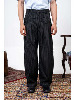 THNWHN - Black Striped Barrel Pant