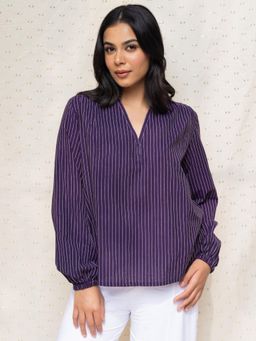 Notch Above - Fes Stripes Purple Top