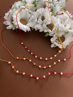 Digital Dress Room - Simple Designer Rakhi Beads Mauli Rakhi Thread (Pack of 3)