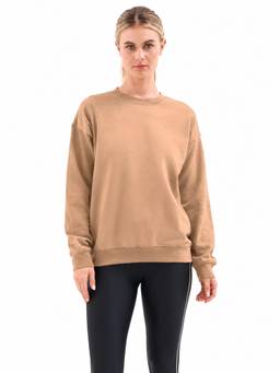 MIXT by Nykaa Fashion - Beige Cotton Solid/Plain Sweatshirt