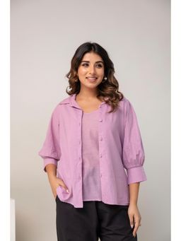 Anurang - Women Pure Cotton Solid Shirt With Inner